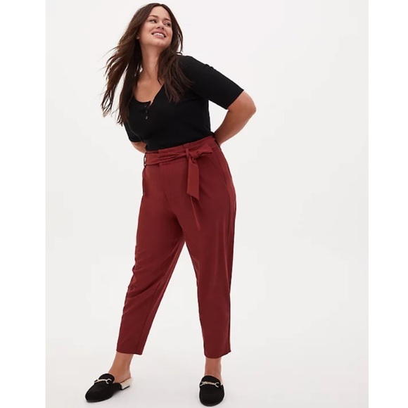 NWT TORRID Self Tie Tapered Pants - Picture 2 of 10